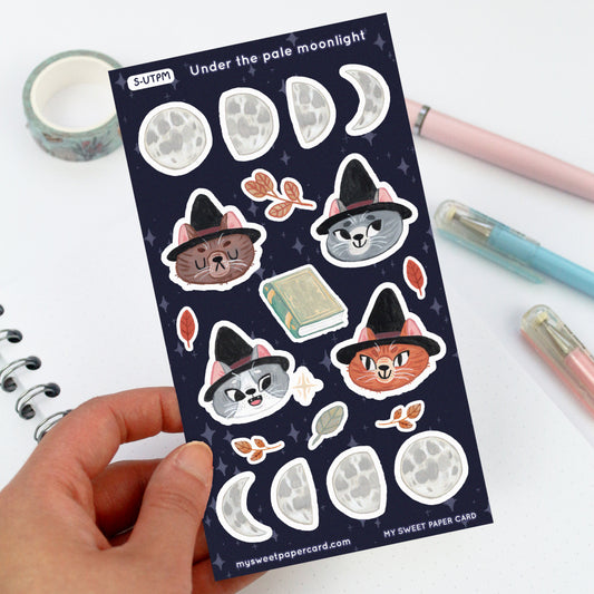 Under the pale moonlight - Halloween Stickers Sheet