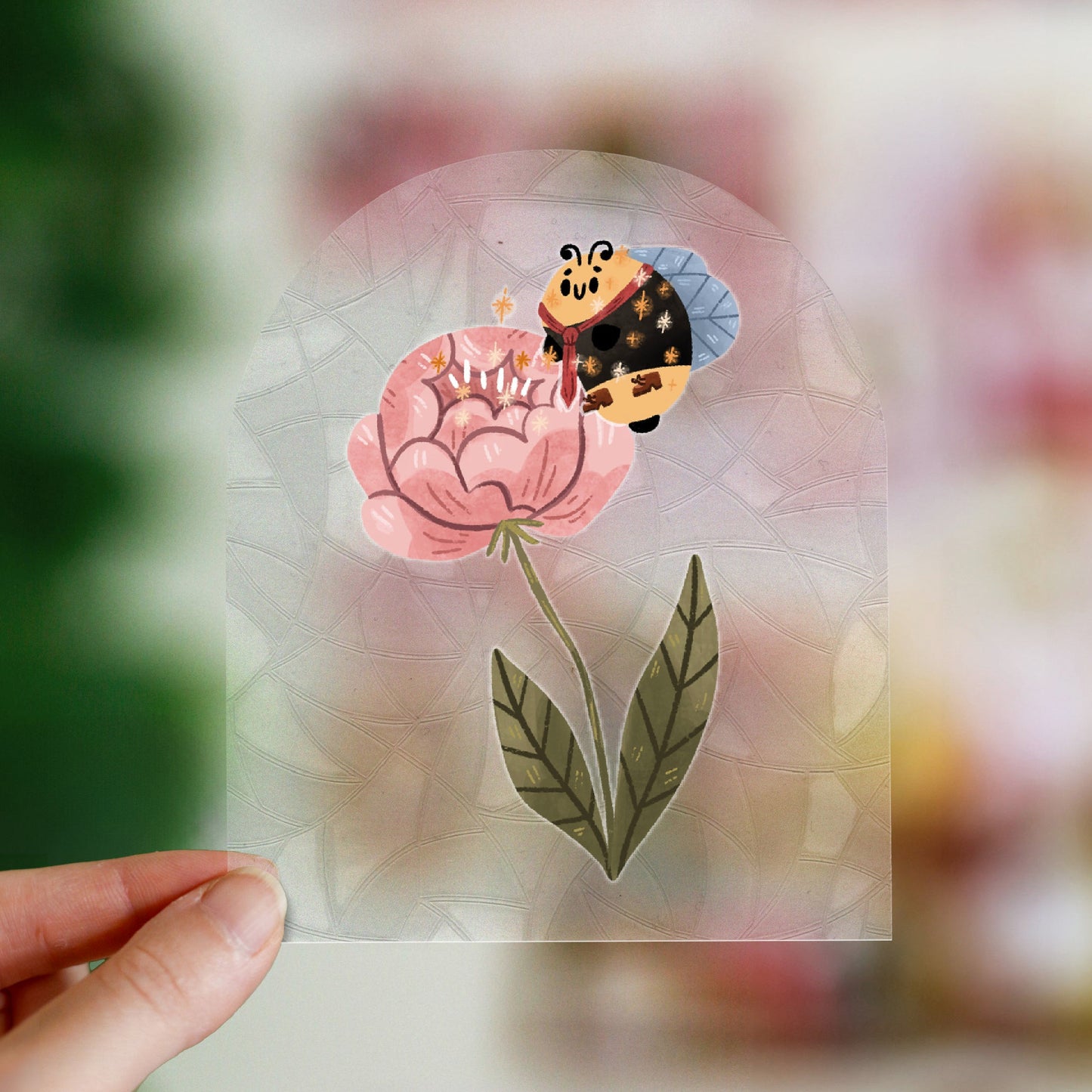 Working Bee Suncatcher - Rainbow window cling