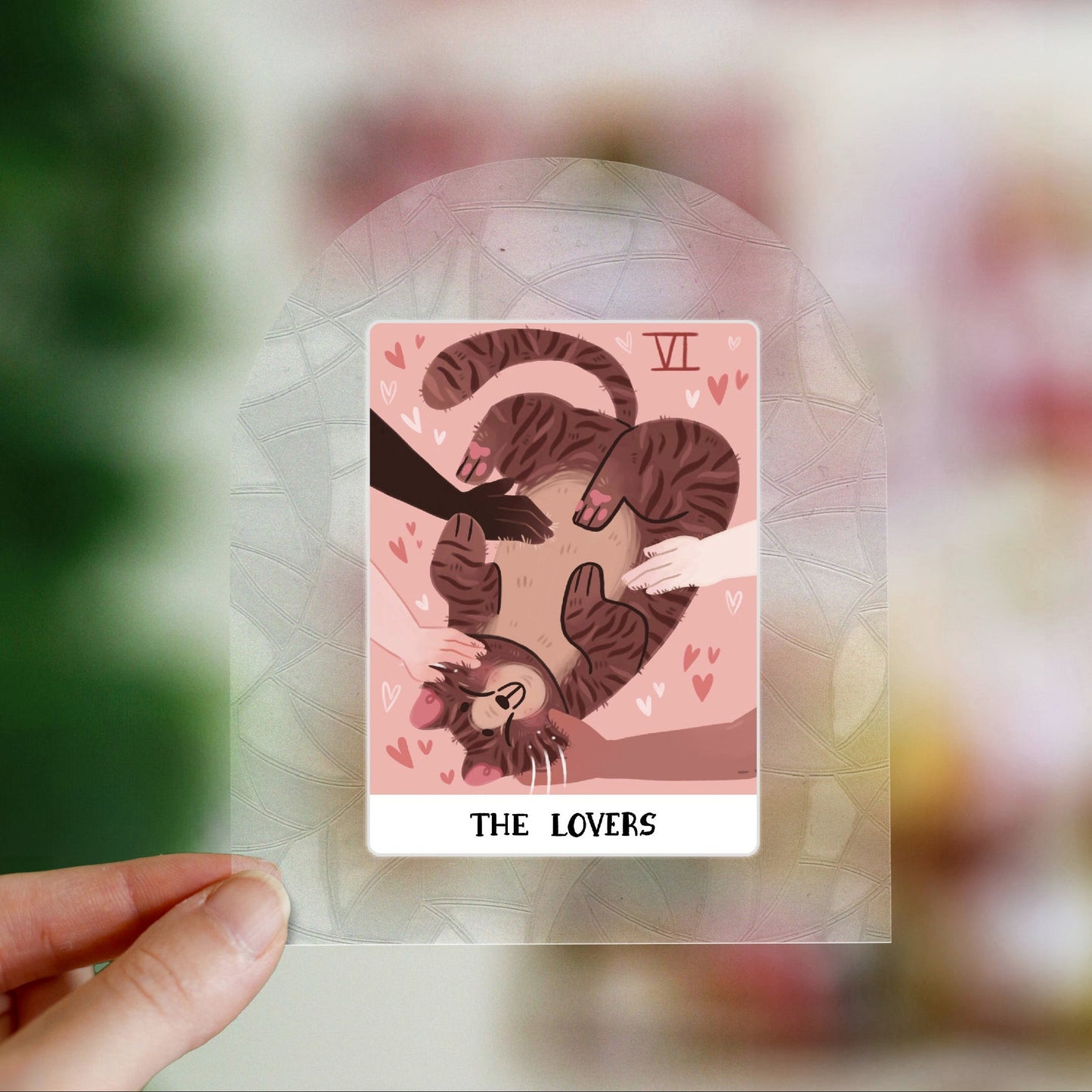 Tarot Lovers Suncatcher - Rainbow window cling