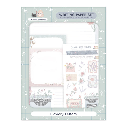 flower writing paper set