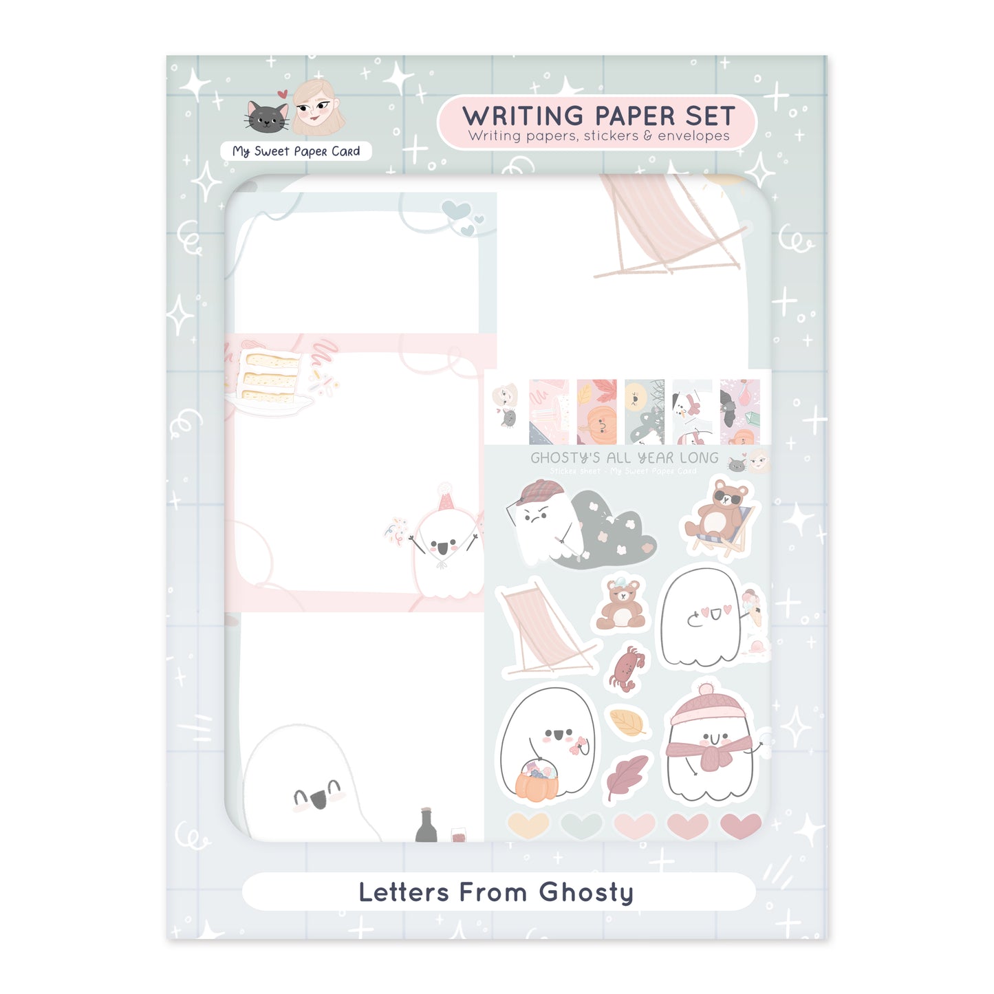 ghost writing paper set
