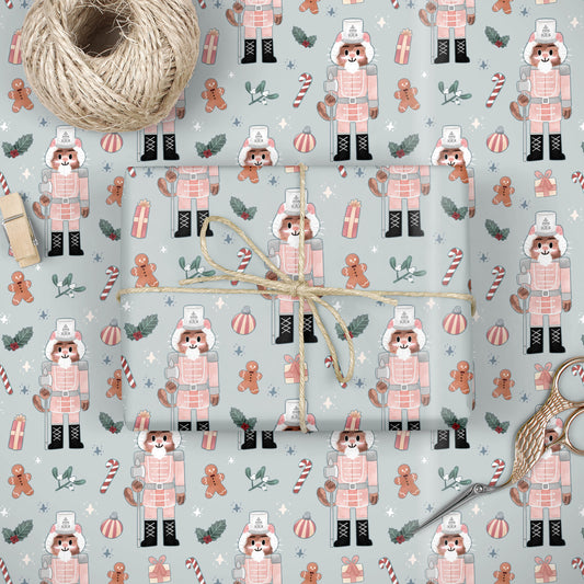 Cat nutcrackers - Large wrapping paper sheets