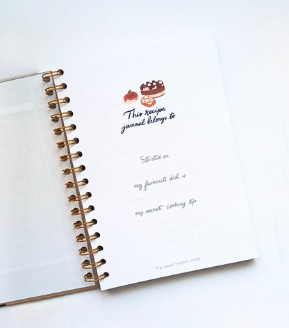 Cosy Cat - Cooking Journal - Recipe book