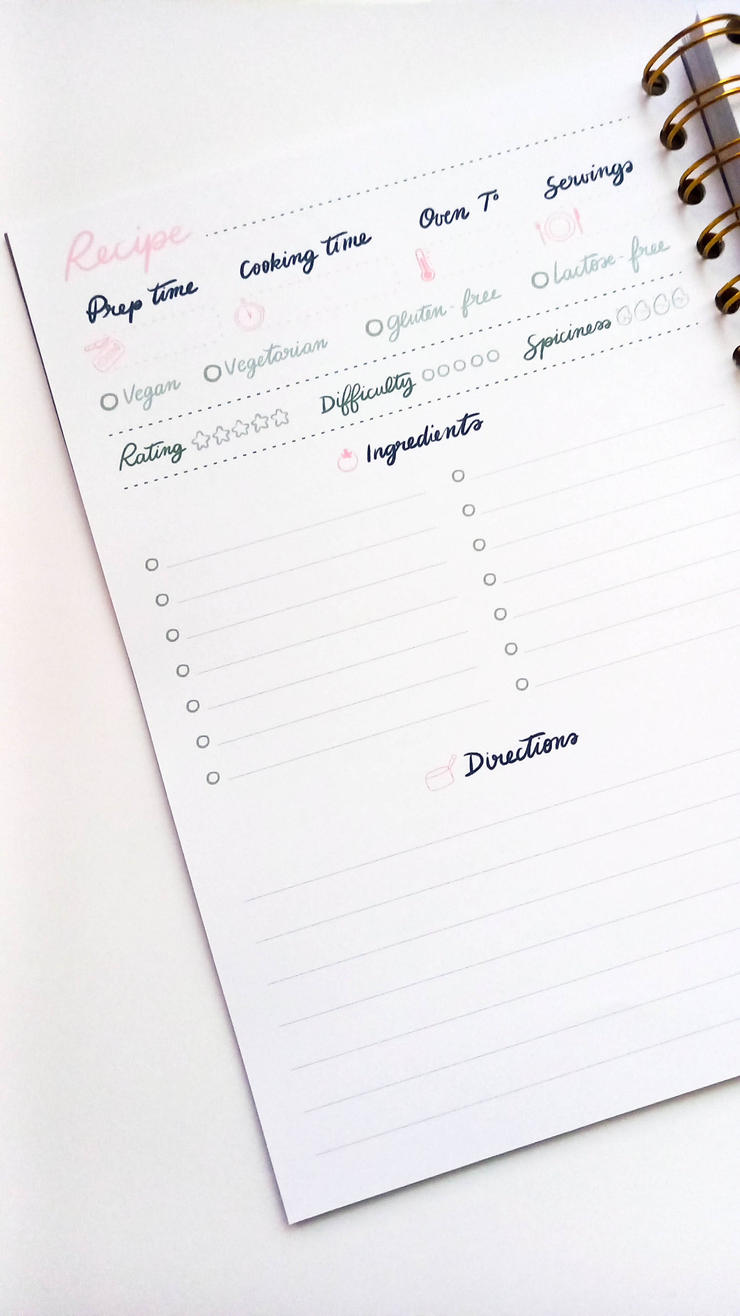 Cosy Cat - Cooking Journal - Recipe book