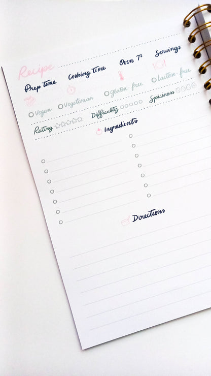 Cosy Cat - Cooking Journal - Recipe book