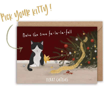 custom cat christmas cards