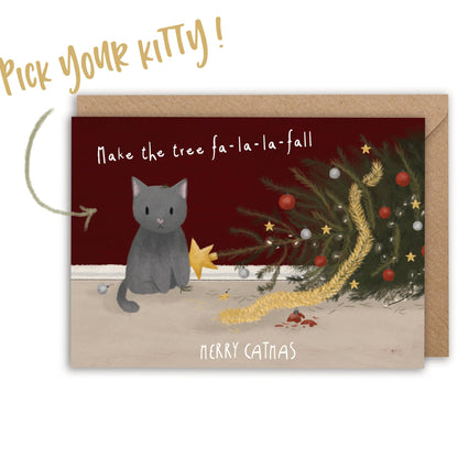 custom cat christmas cards