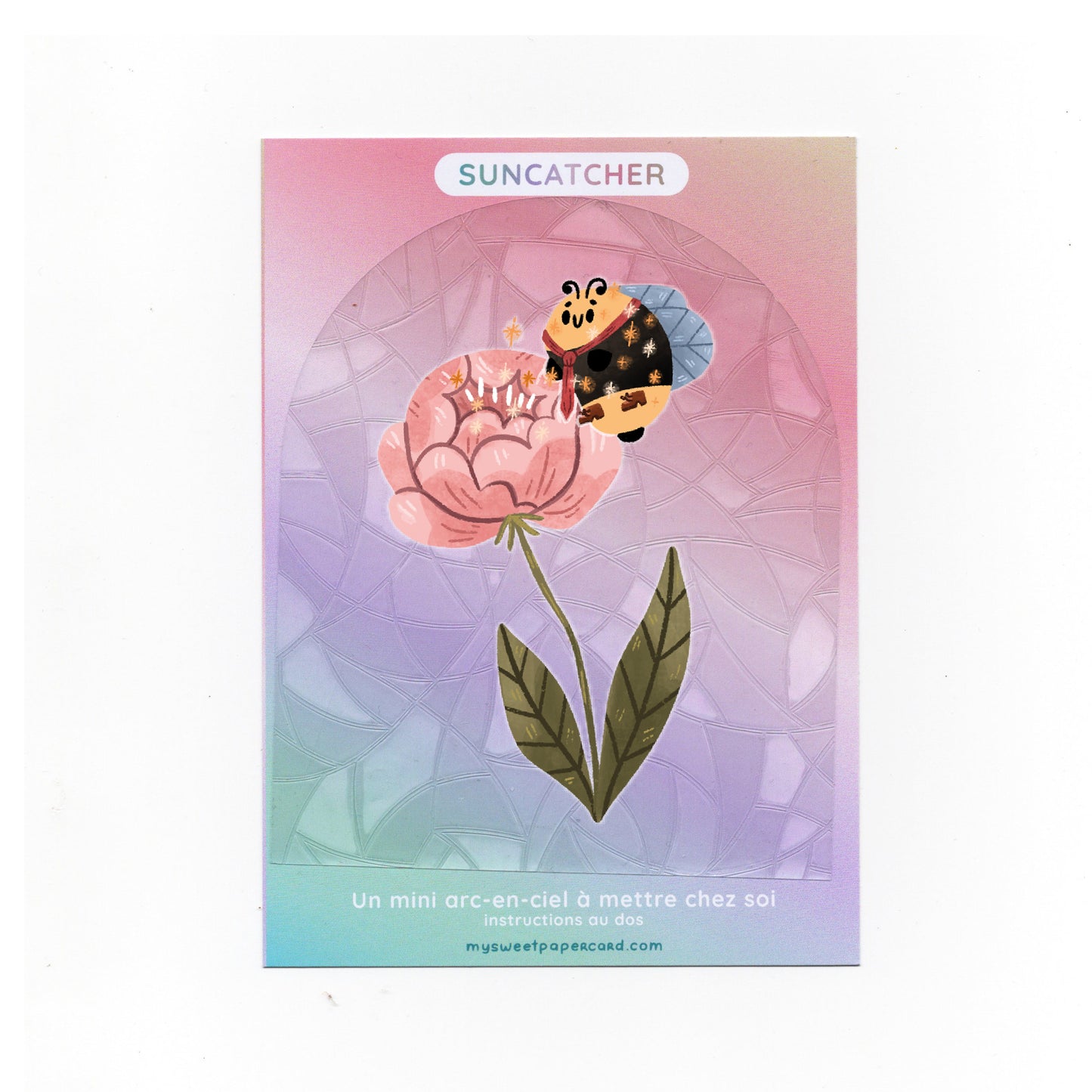 Working Bee Suncatcher - Rainbow window cling