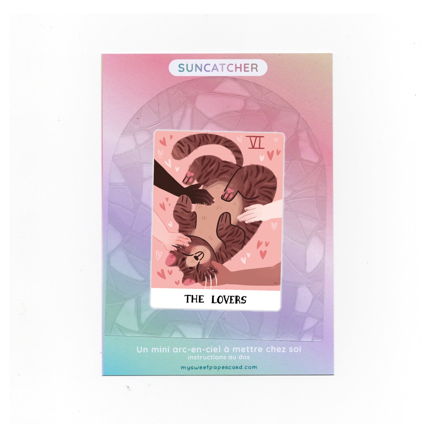 Tarot Lovers Suncatcher - Rainbow window cling