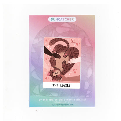 Tarot Lovers Suncatcher - Rainbow window cling