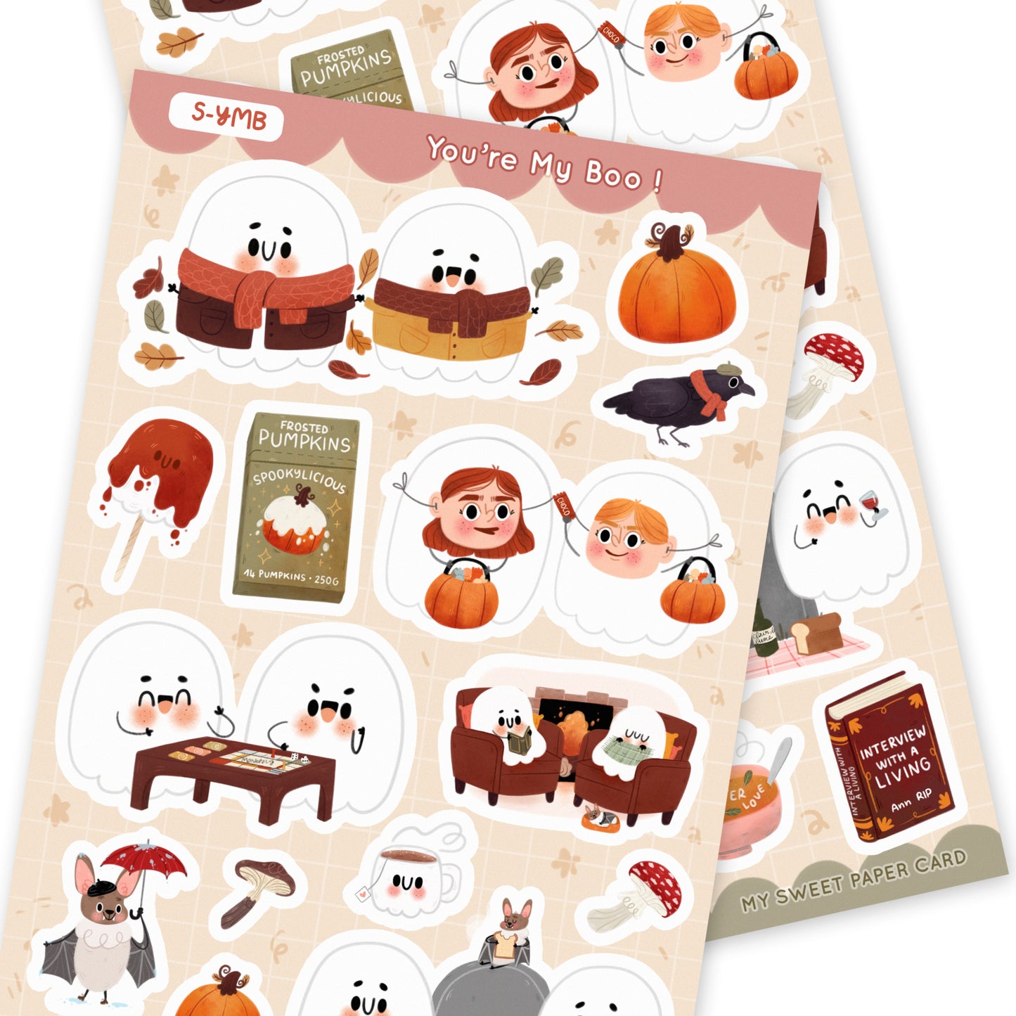 You're My Boo - Halloween Ghost Stickers sheet