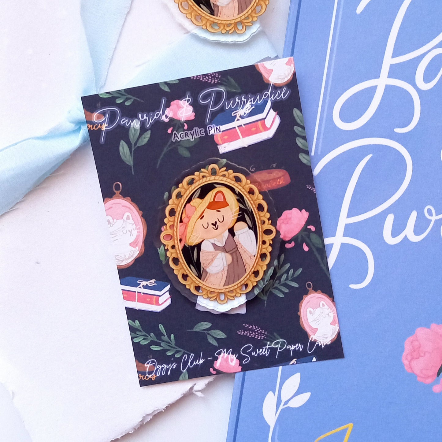 LAST CHANCE - Pawride and Purrjudice Acrylic Pin - Goodies