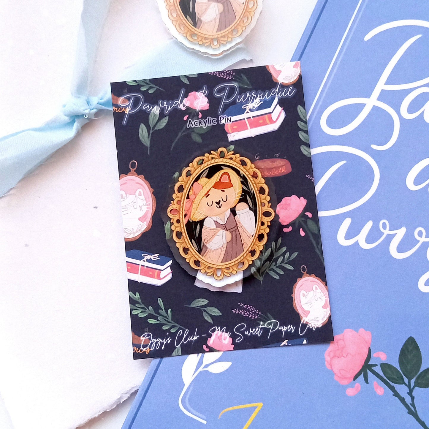 LAST CHANCE - Pawride and Purrjudice Acrylic Pin - Goodies