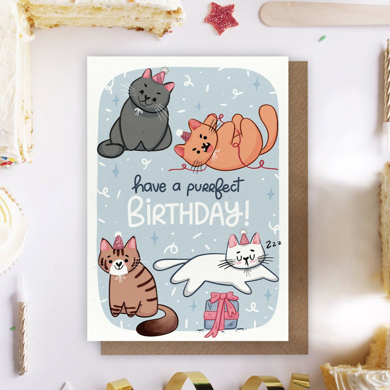 have a purrfect birthday card for cat lovers