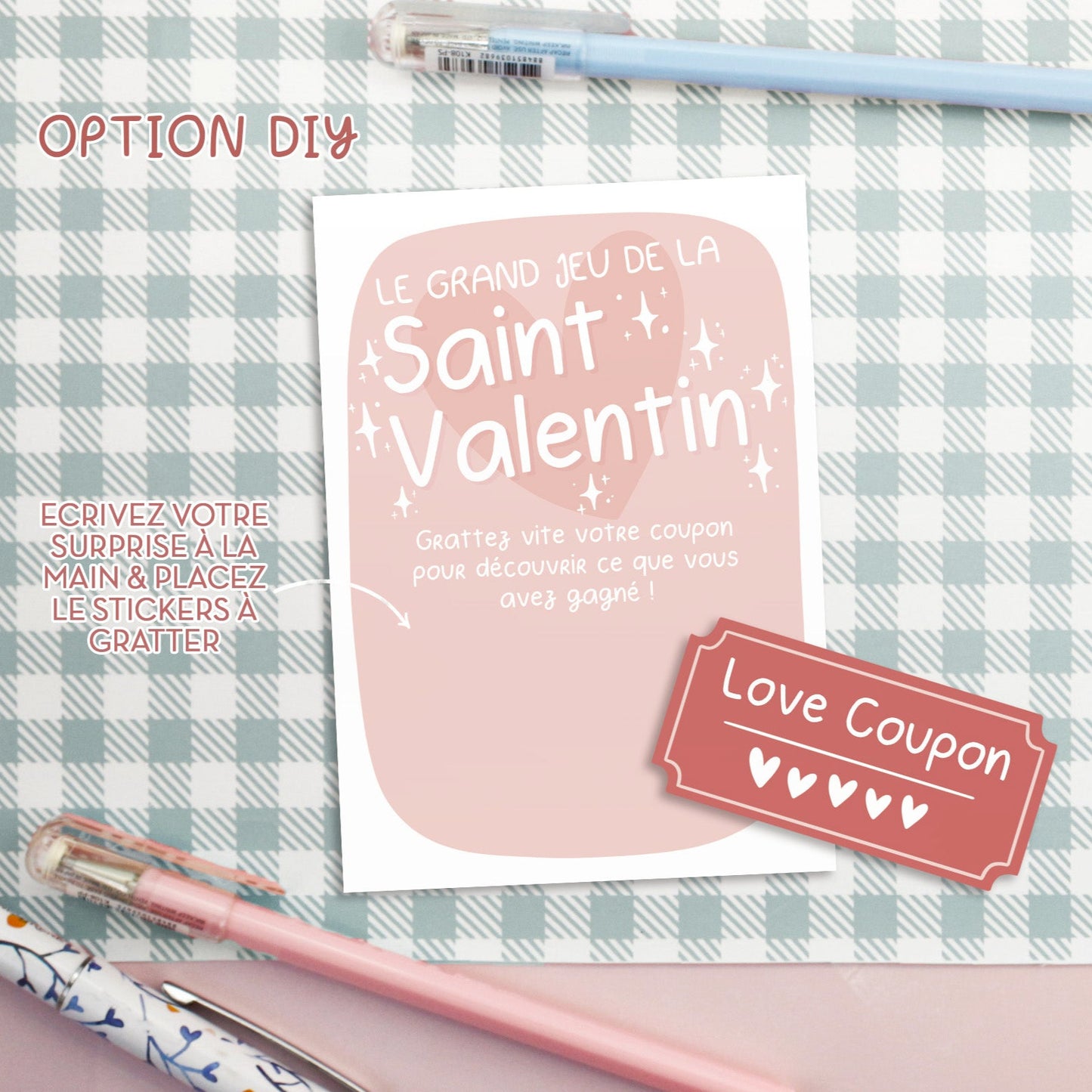 carte saint valentin coupon DIY