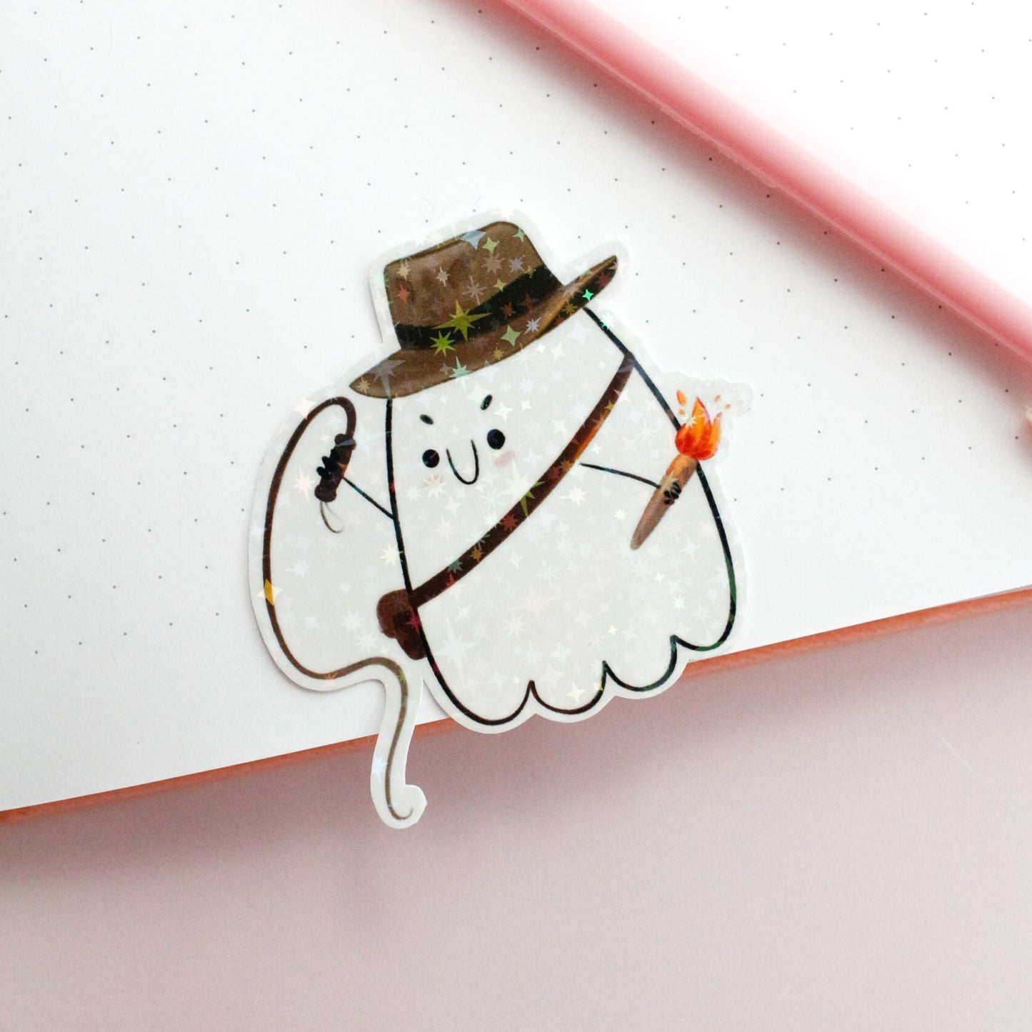 cute ghost holographic stickers