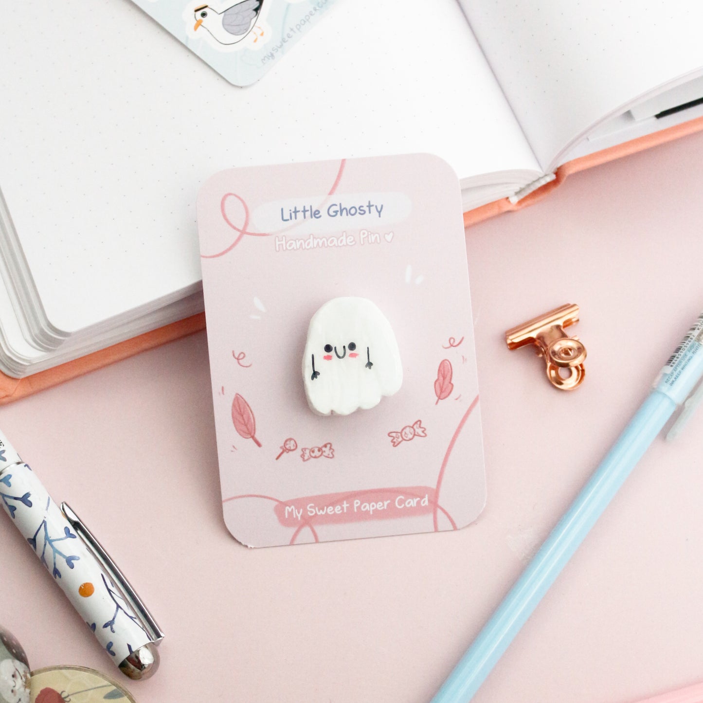 cute ghost pin