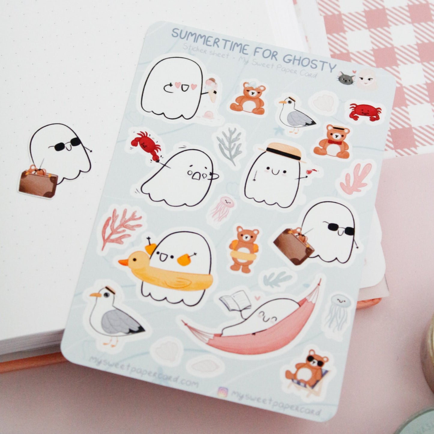 summertime ghost stickers