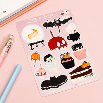 halloween cakes stickers for your journaling