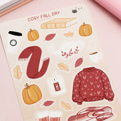 cosy fall day stickers