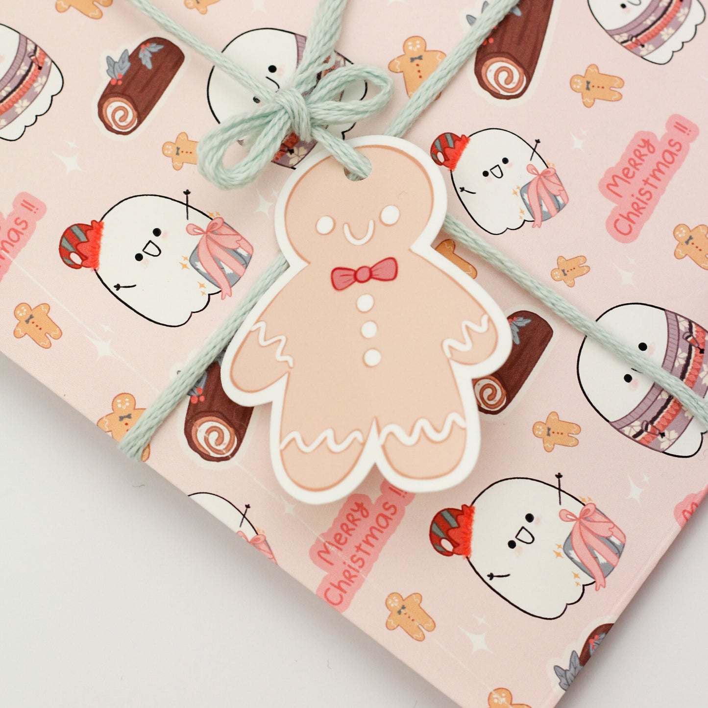 cute gift tag gingerbread