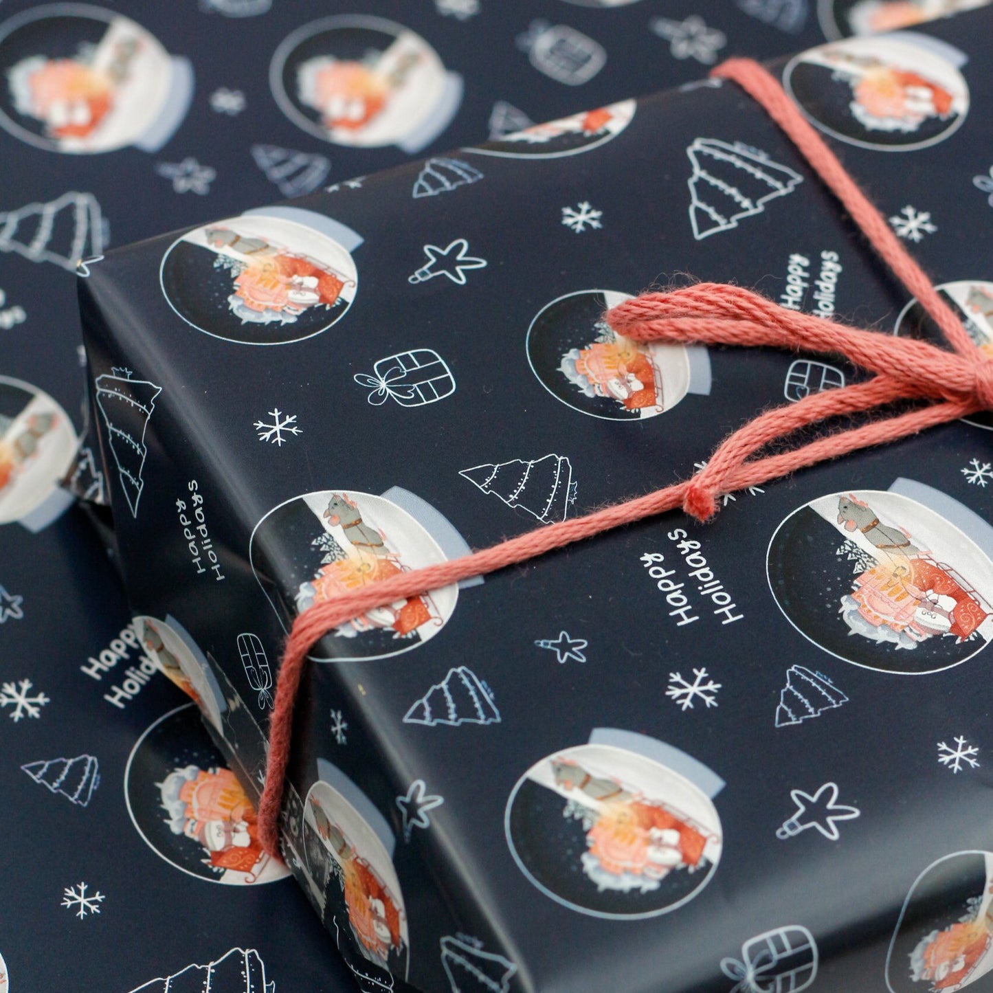 navy blue wrapping paper