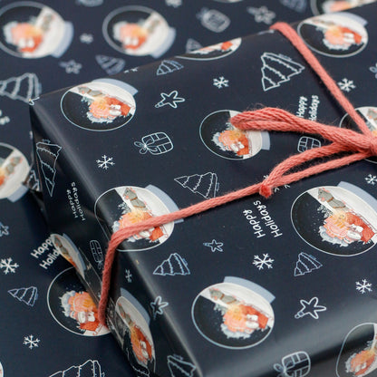 navy blue wrapping paper