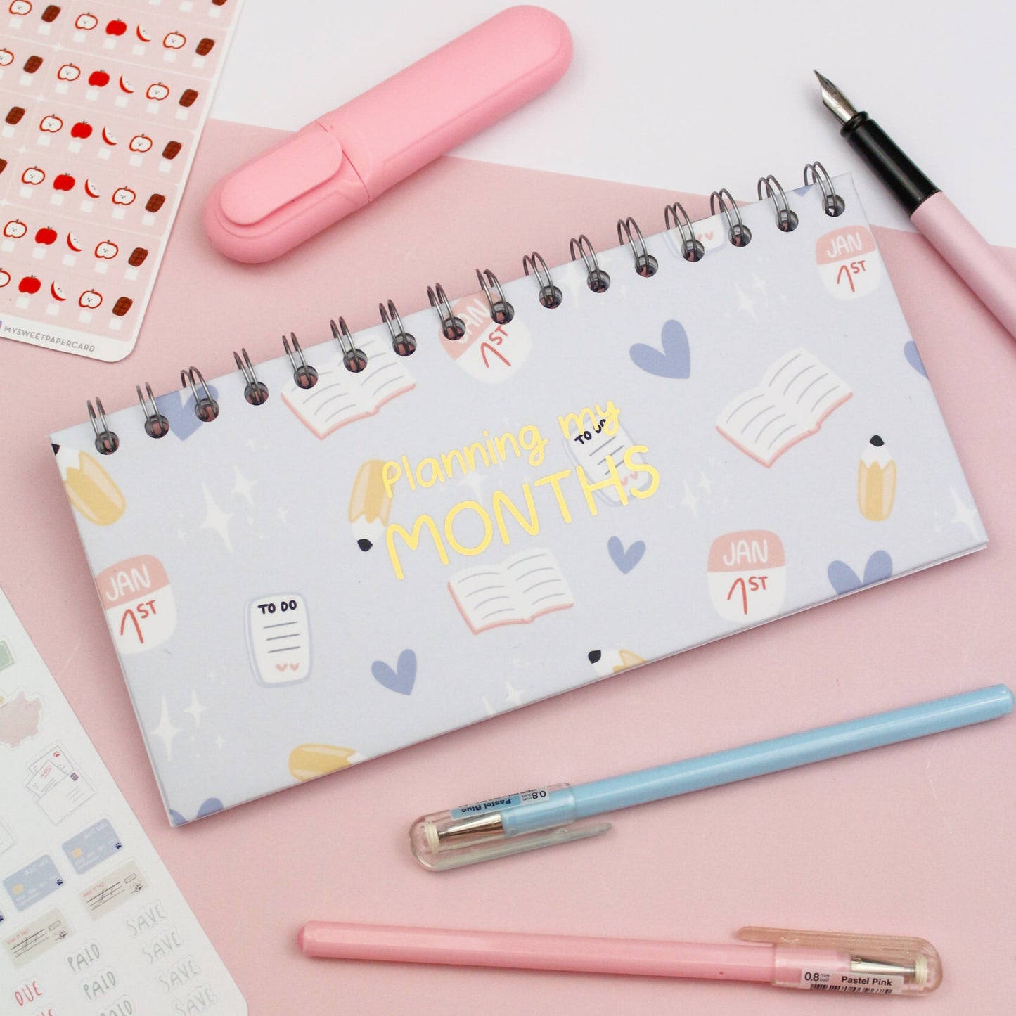 cute months planner