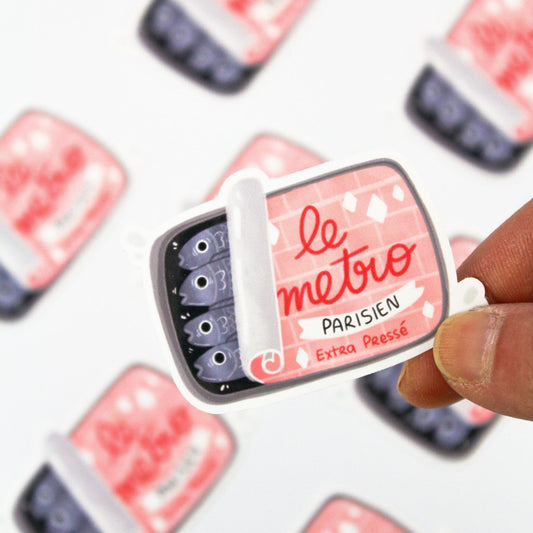 Le Métro - Boîte de sardines - Autocollants français humoristique