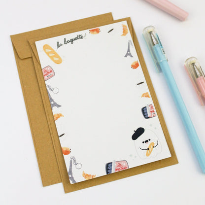 Bonjour Paris - Mini Writing Paper Kit