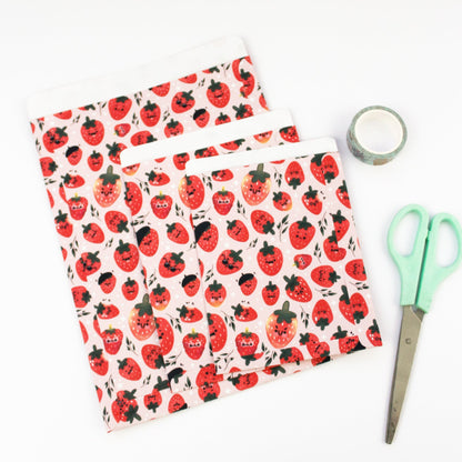 Strawberries gift bags - Birthday gift wrapping