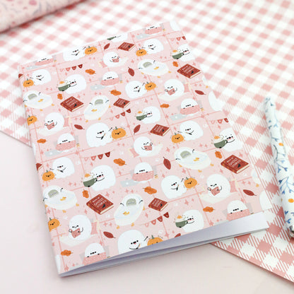 Ghosty cosy Fall Day notebook - Halloween notebook