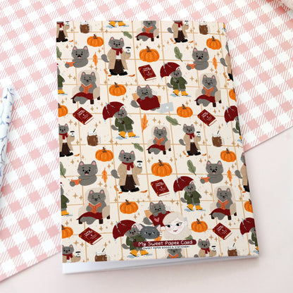 Oggy cosy Fall Day notebook - Halloween notebook