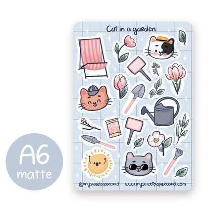 A6 Cat Academia Stickers - Planner stickers - Bullet Journal