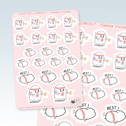 Ghosty's workout - Workout planner stickers