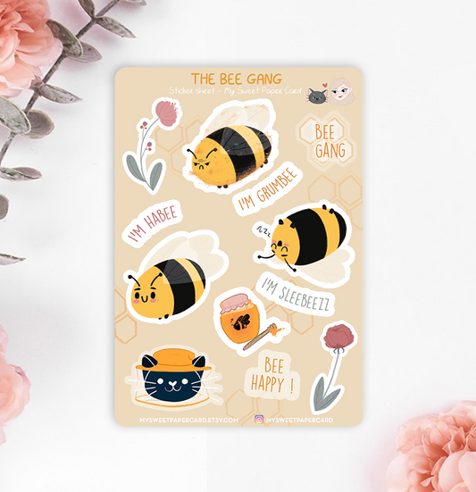 cute bumble bee planner stickers