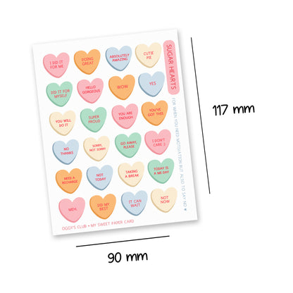 Oggy's Club - Candy hearts - Small stickers sheet