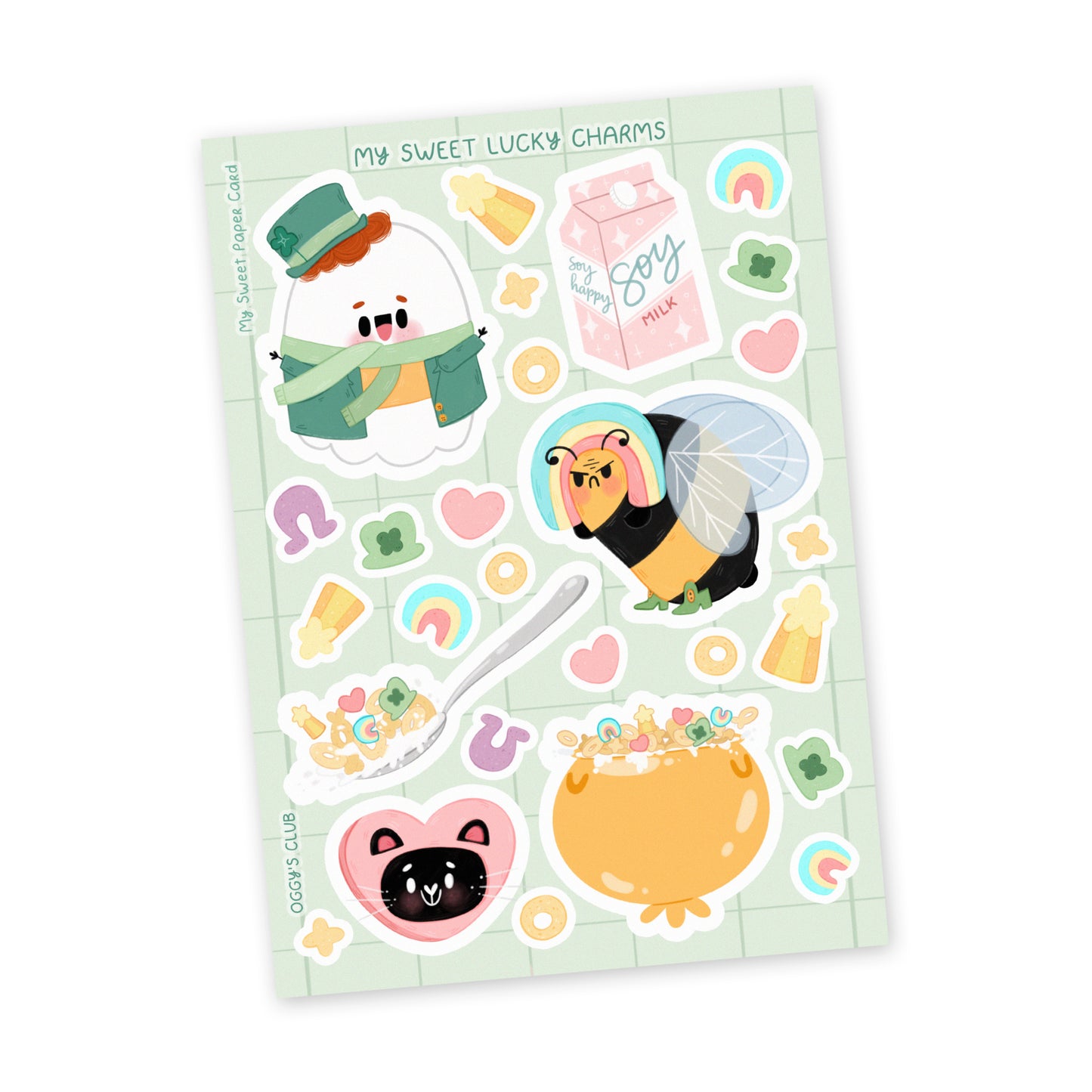 Oggy's Club - Lucky Charms - Stickers Sheet