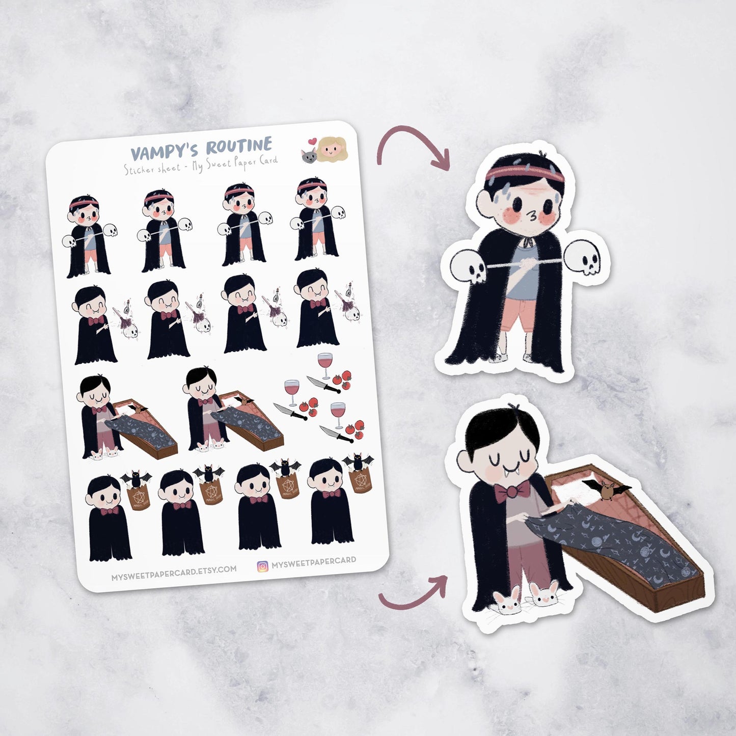 funny vampire stickers for planning your chores