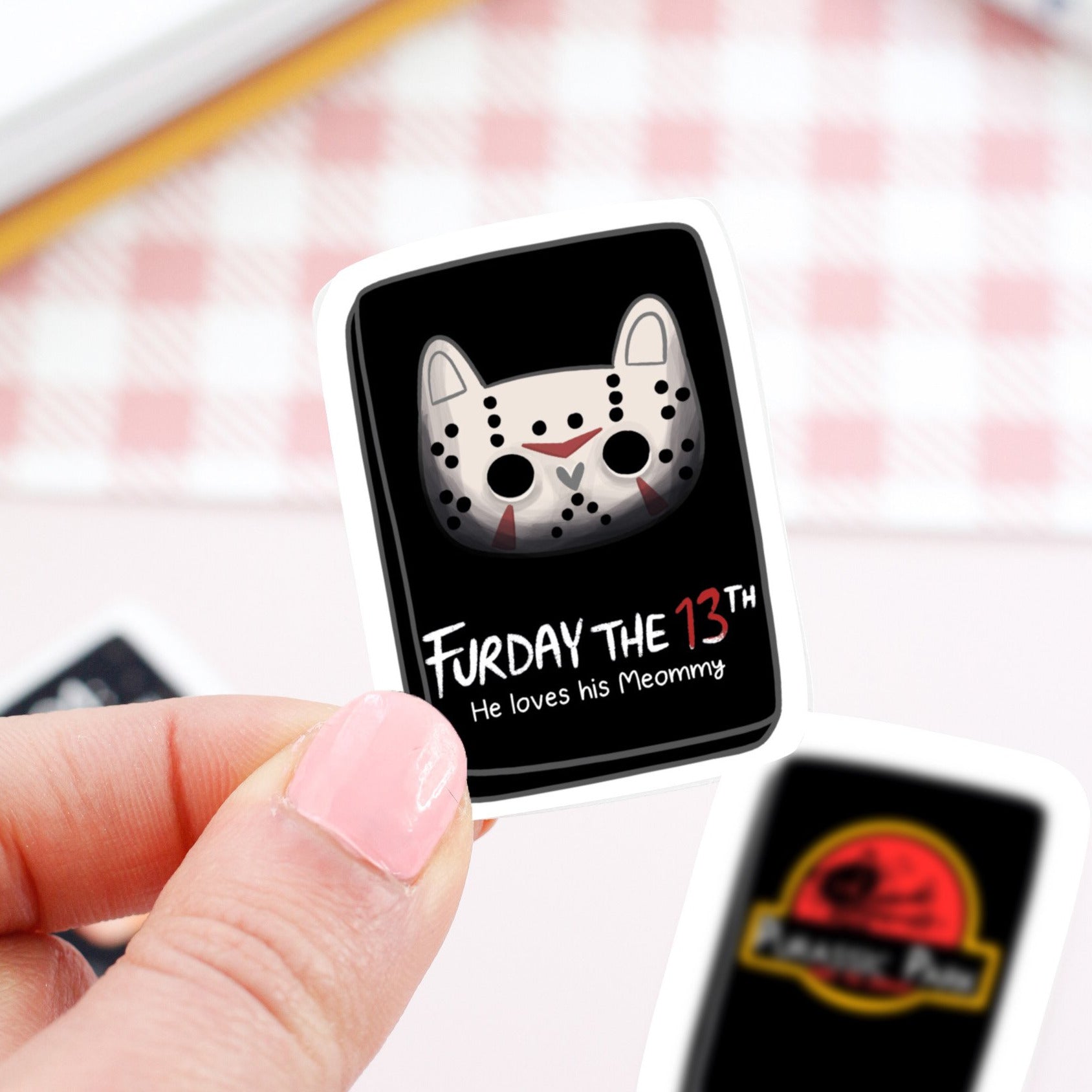 horror movie cat parody stickers