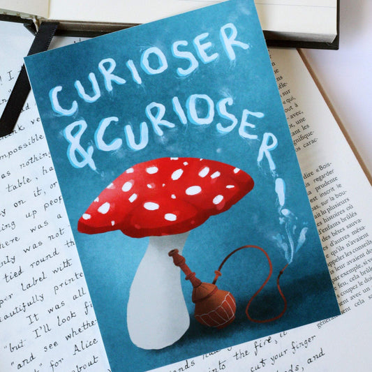 curiouser and curiouser alice in wonderland card