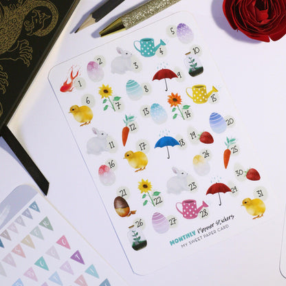 spring stickers for your planner