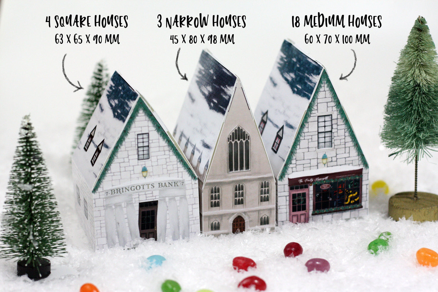 PDF A4 - Wizard village advent calendar - DIY advent calendar