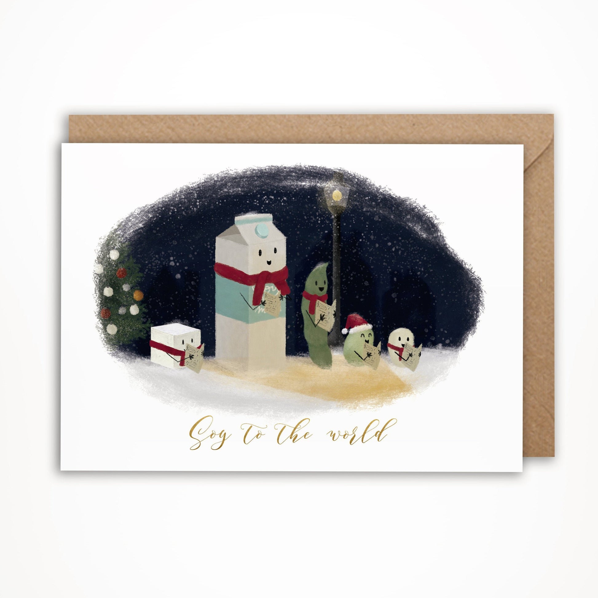 Soy to the world vegan christmas cards