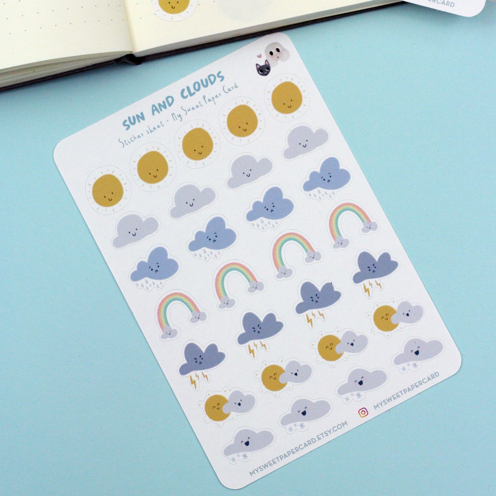 Cloud stickers - Weather stickers - Meteo planner stickers – My Sweet ...