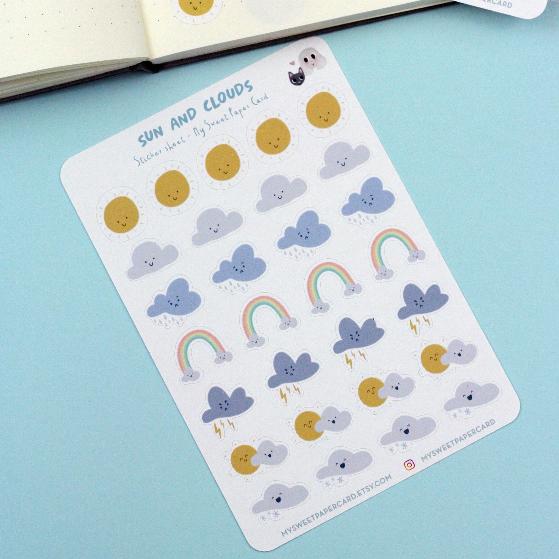 weather planner stickers sheet