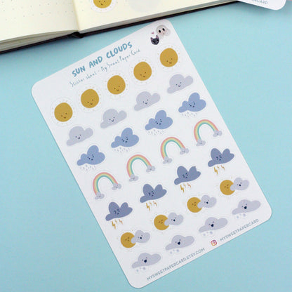 weather planner stickers sheet