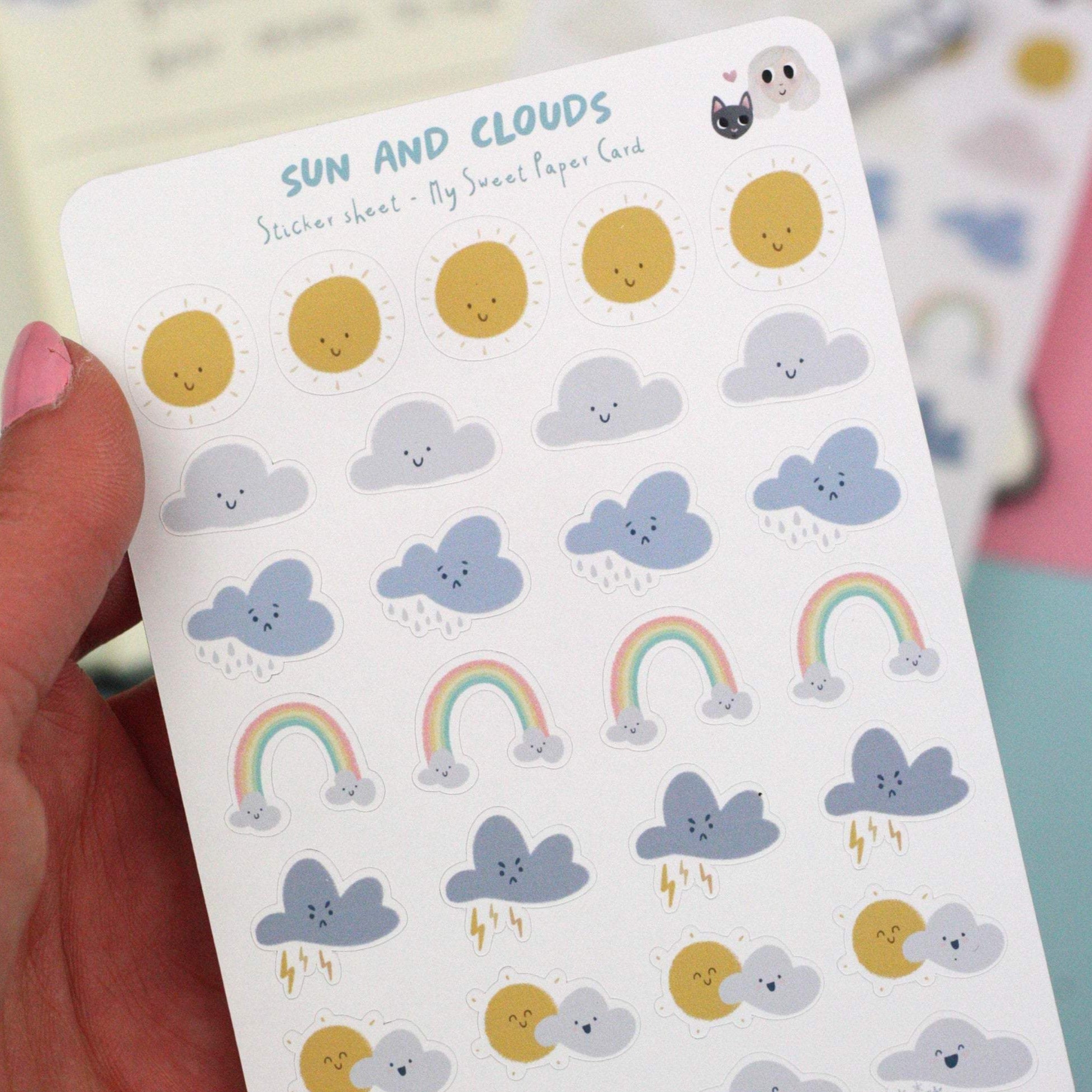 Cloud stickers - Weather stickers - Meteo planner stickers – My Sweet ...