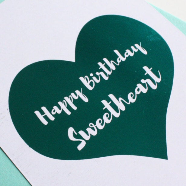 happy birthday sweetheart card
