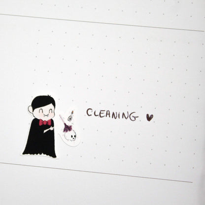 cute vampire stickers cleaning